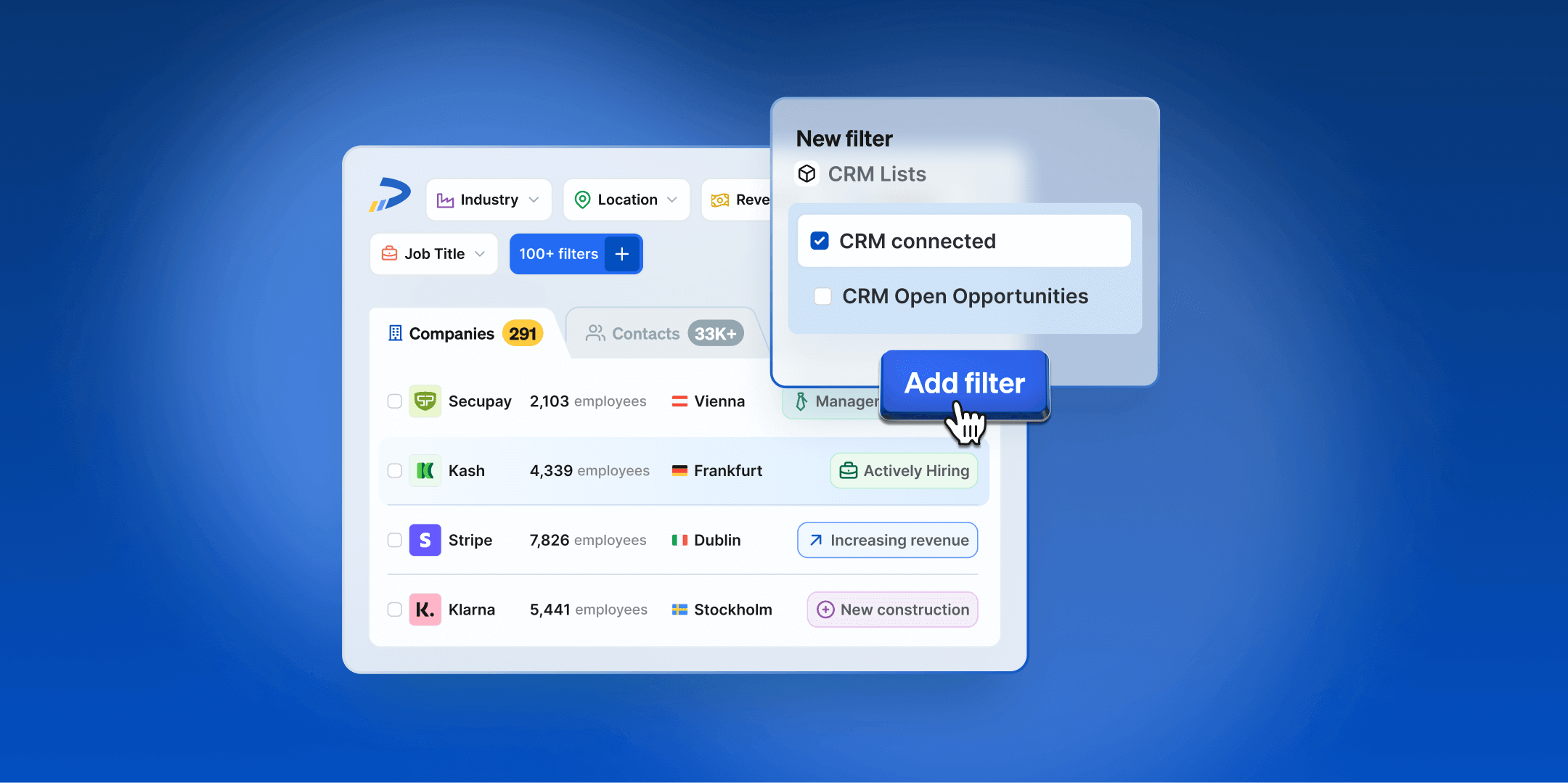Exclude existing companies from your Target searches