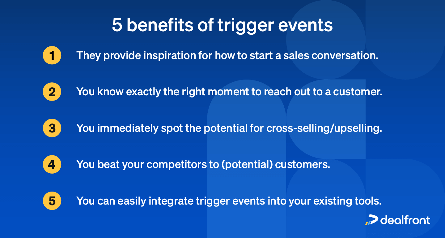 Five benefits of trigger events