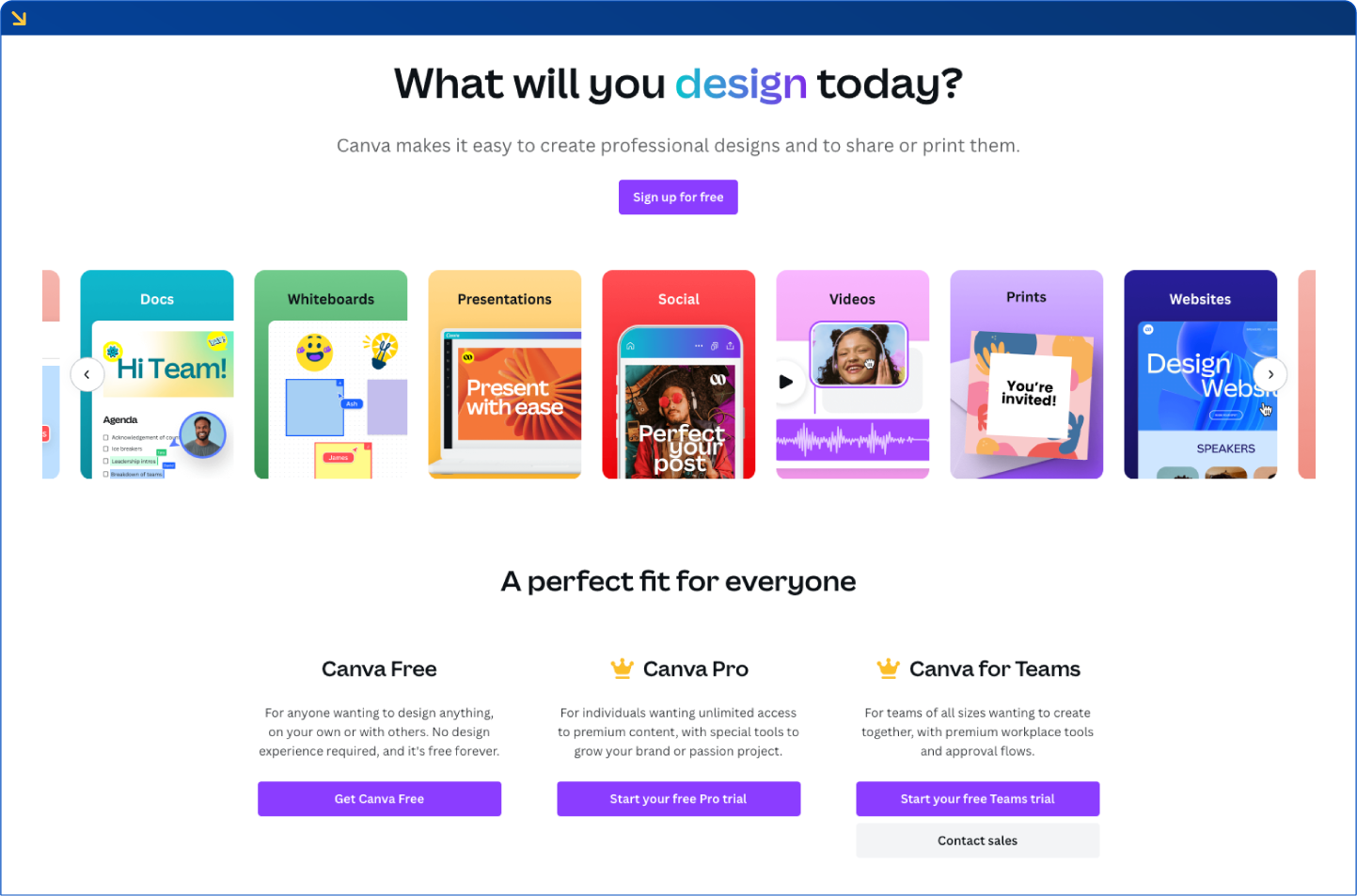Canva example of Product Led Growth Strategy