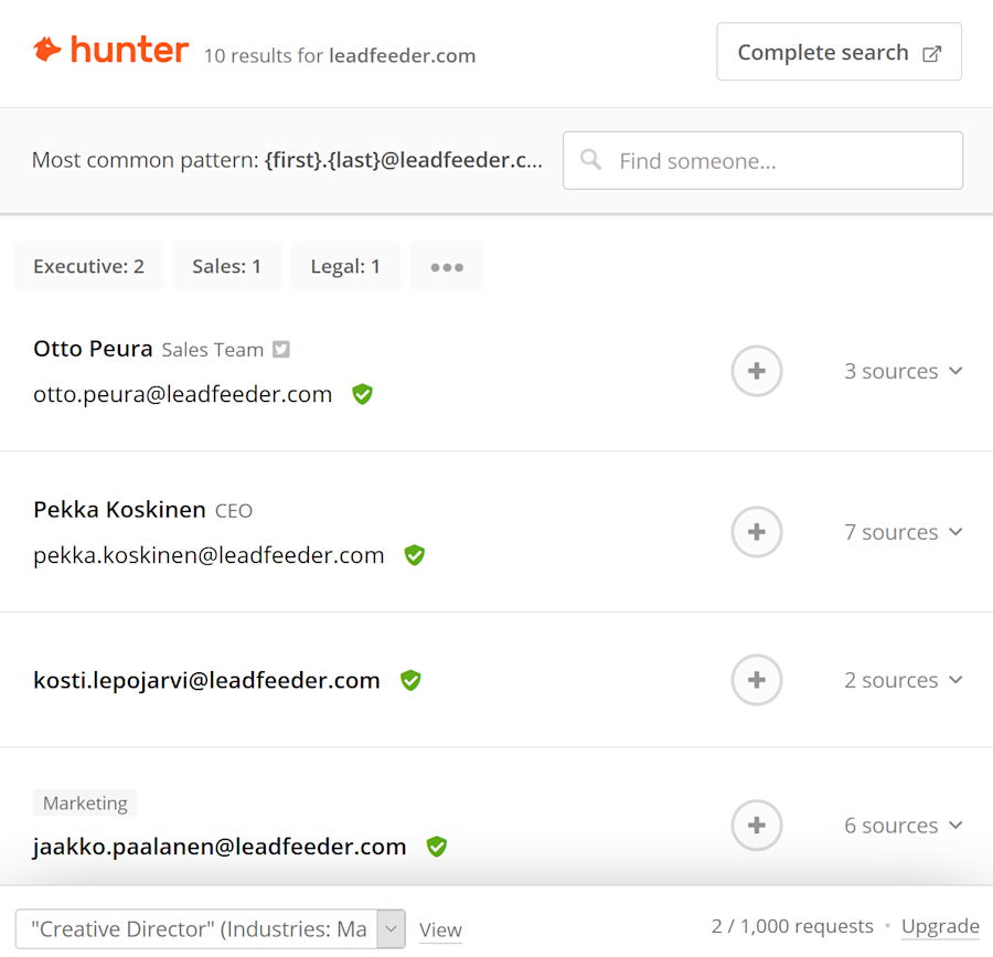 b2b-lead-generation-hunter-io-email