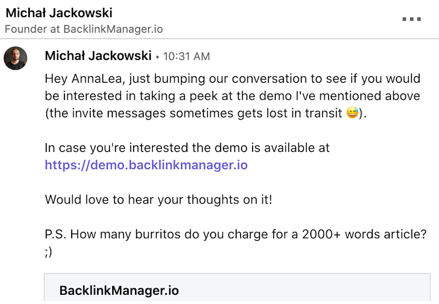 email-soft-pitch-example