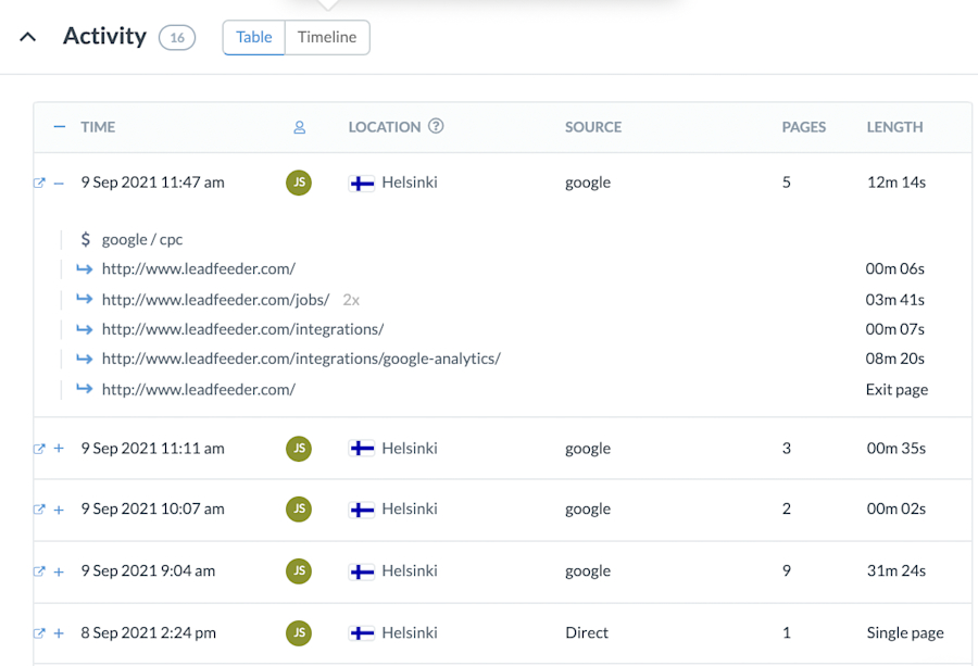 leadfeeder-page-exit-screenshot