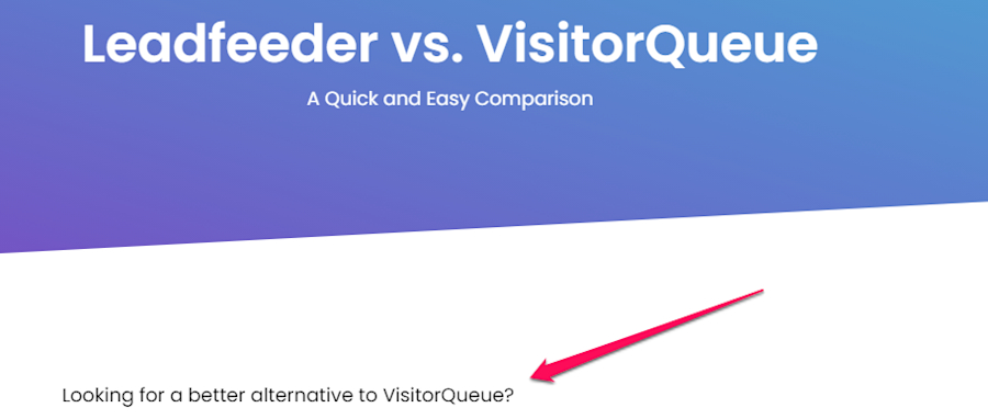 leadfeeder vs. visitorqueue