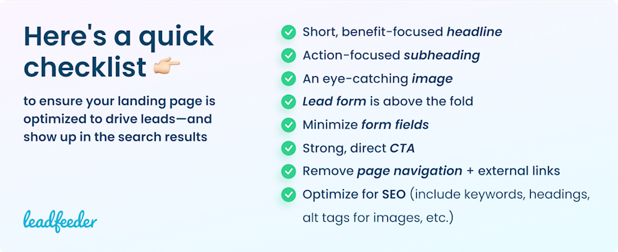 lead-generation-landing-page-checklist