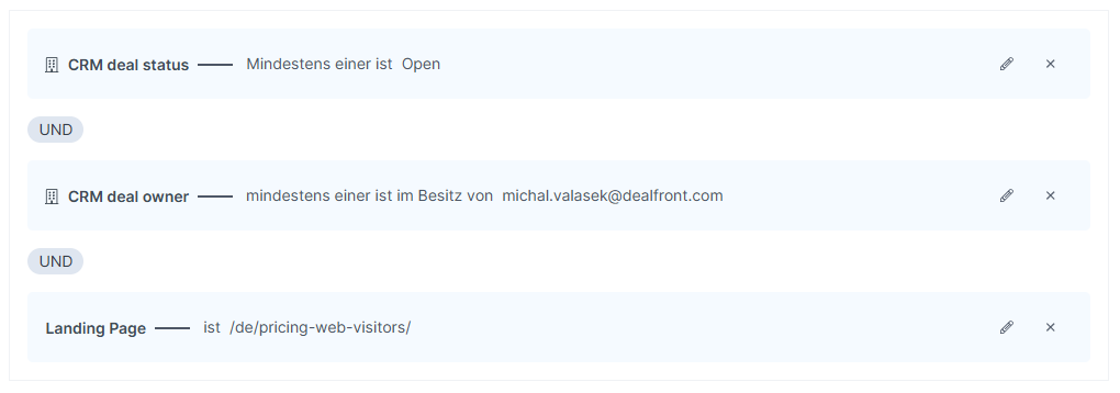 Offene Verkaufschancen mit CRM Status in Leadfeeder tracken