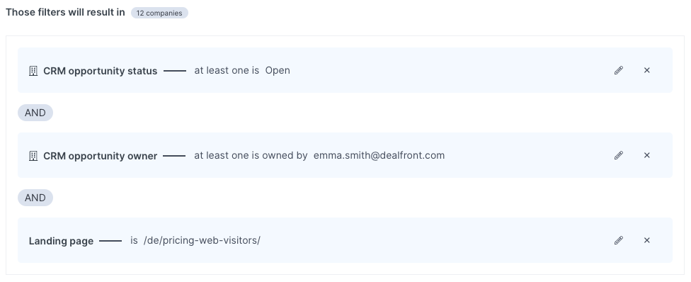Track open opportunities with CRM status in Leadfeeder
