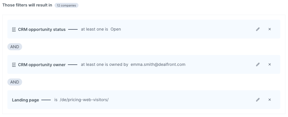 Track open opportunities with CRM status in Leadfeeder