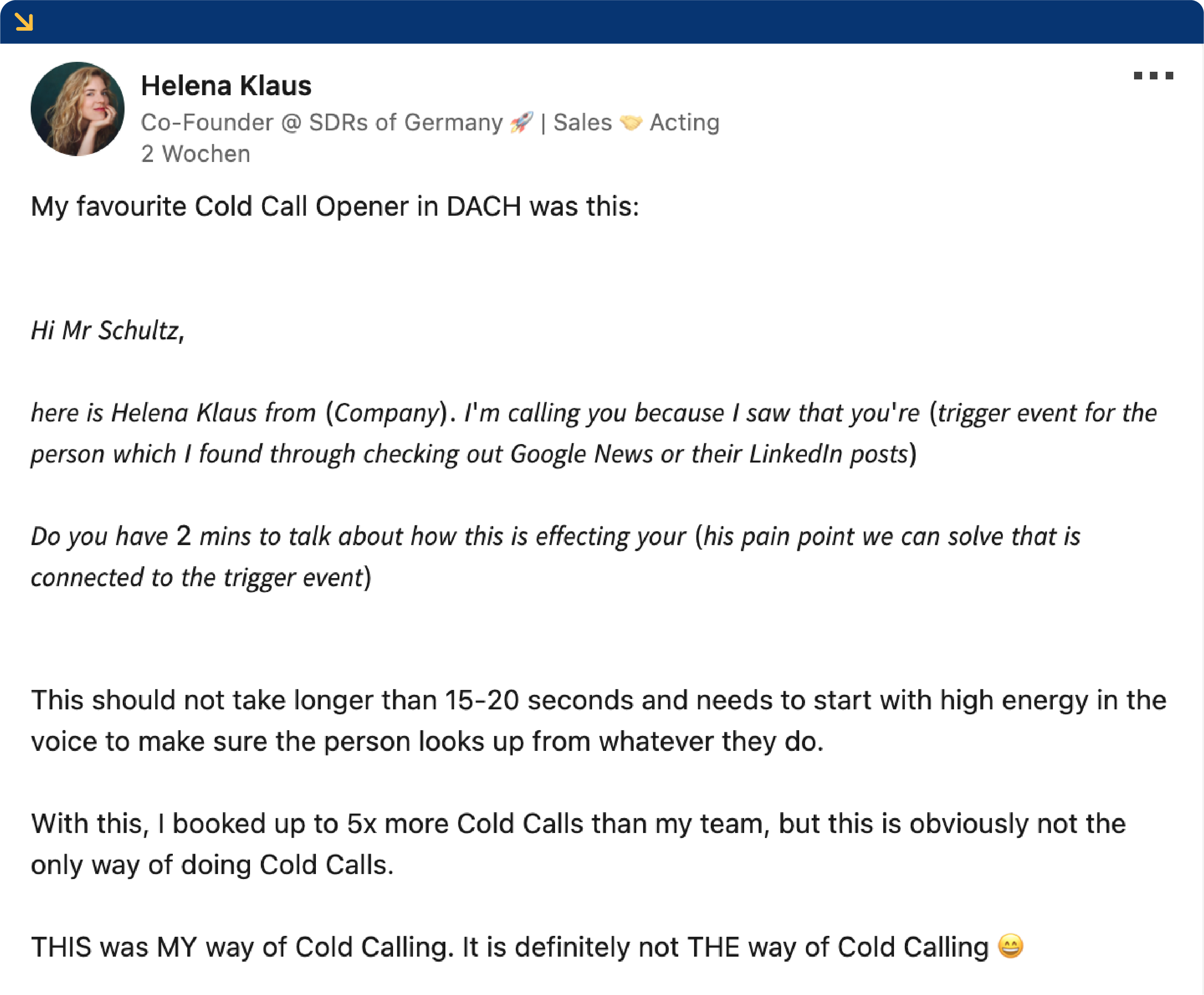 Pitch-Beispiel von Helena Klaus