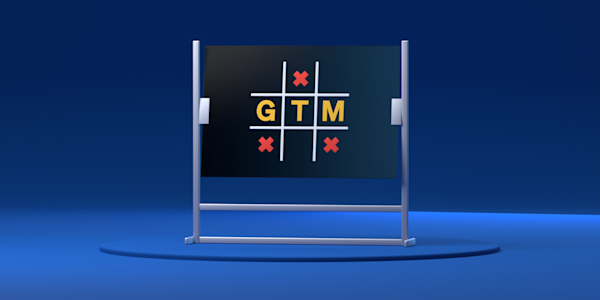 Die Illustration zeigt eine Tafel mit der Abkürzung GTM = Go To Market