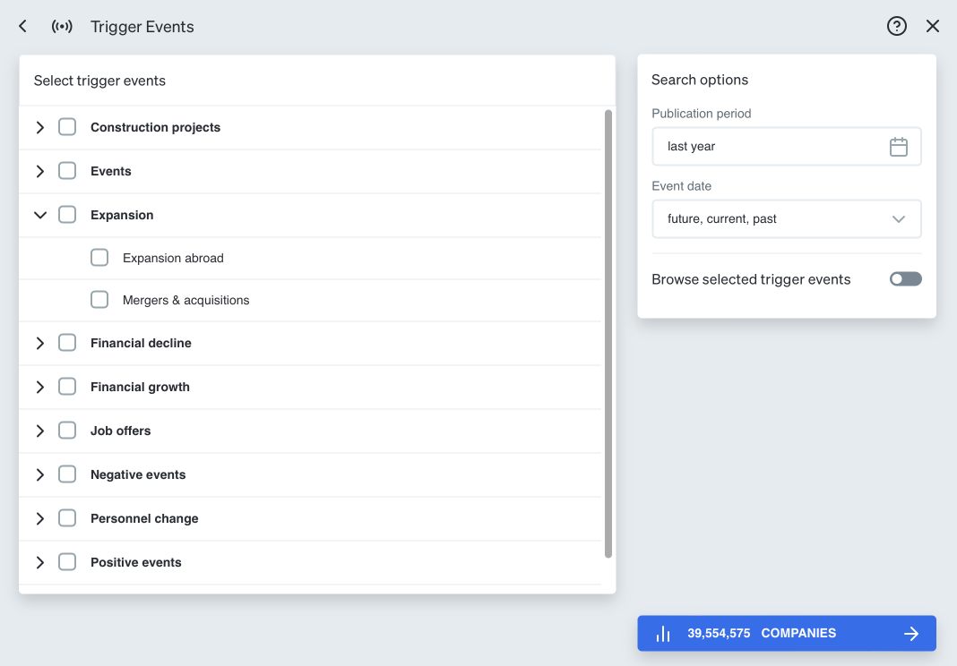 Trigger Events Dealfront
