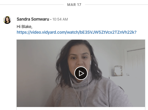 Example LinkedIn Video Message