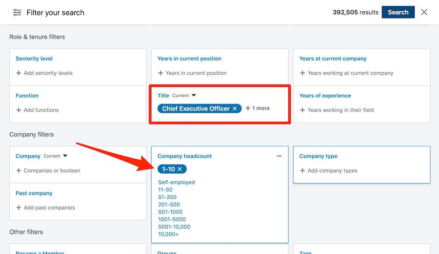 b2b-sales-advanced-filtering-linkedin