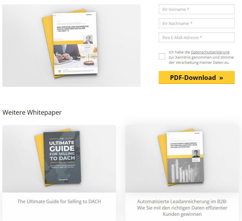 Beispiele für Whitepaper zum Download