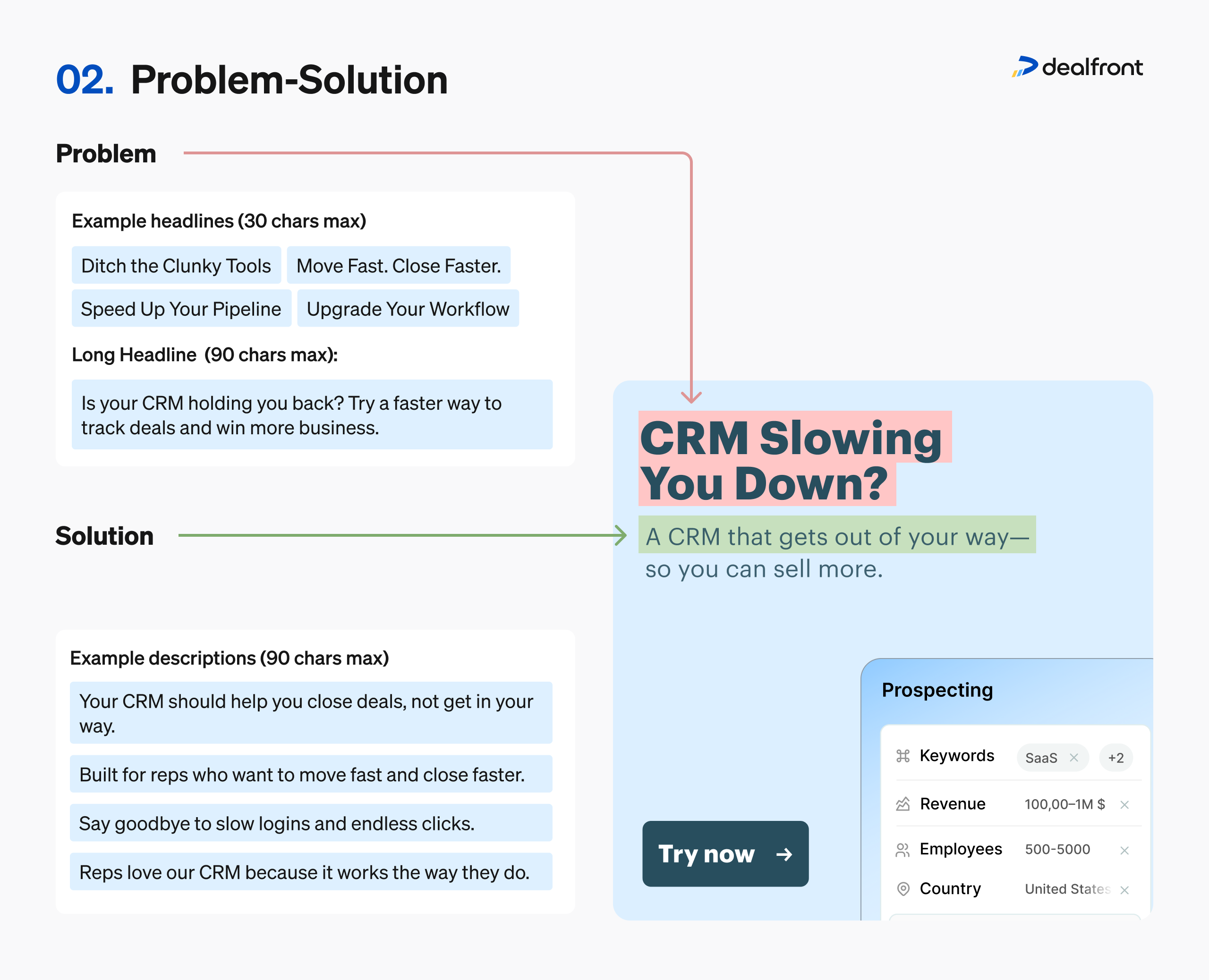 Problem solution example 2 crm slowing you down