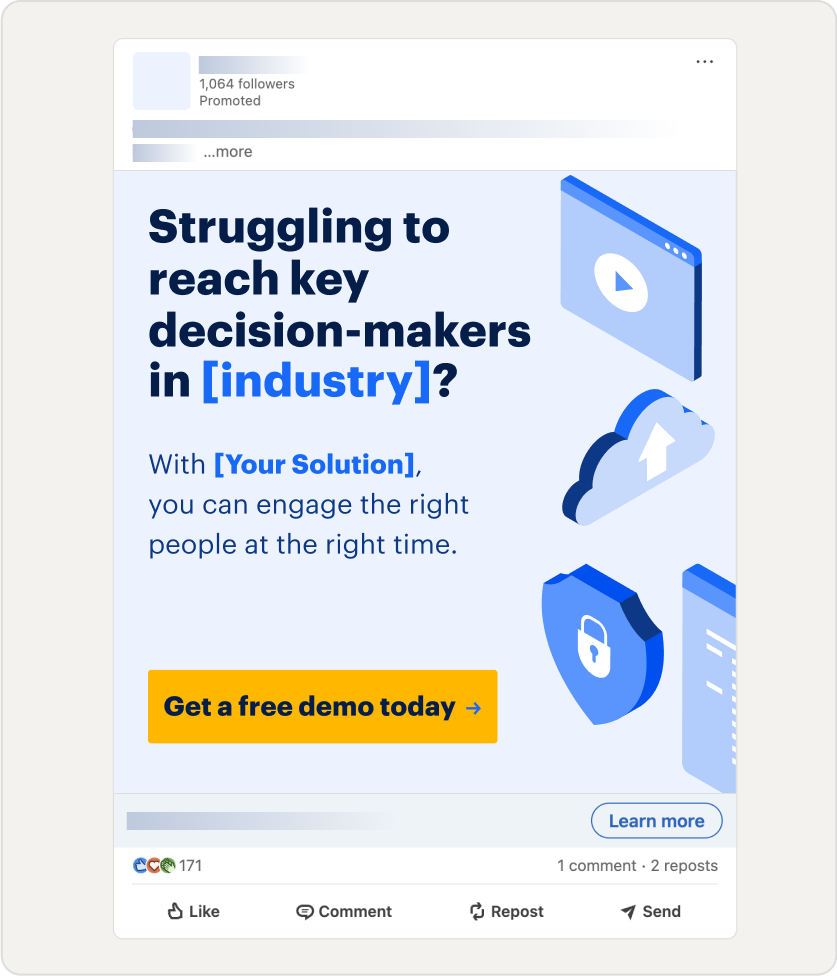 LinkedIn ad example from Dealfront