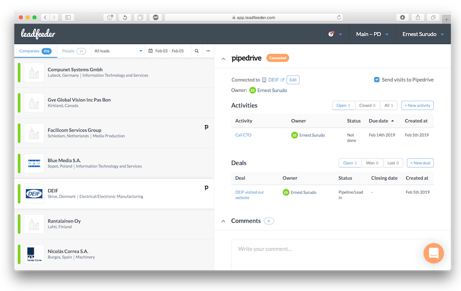 sdr-marketing-leadfeeder-dashboard