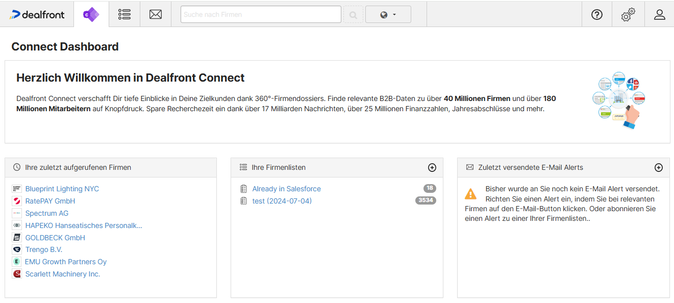 Dealfront Connect Dashboard