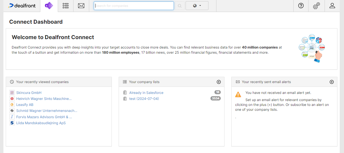 Dealfront Connect Dashboard