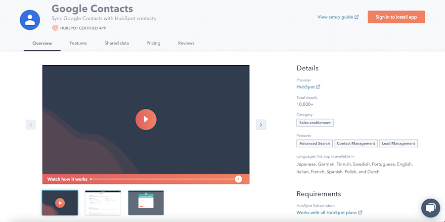 google-contacts-hubspot-integration