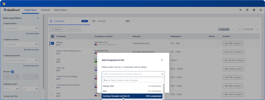 company-search-in-dealfront-target