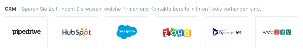 CRM Integrationen mit Leadfeeder
