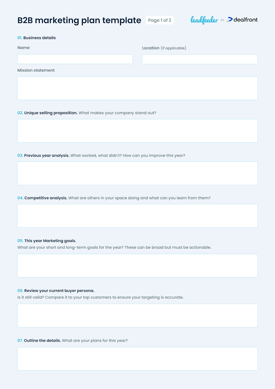 leadfeeder-b2b-marketing-plan-template