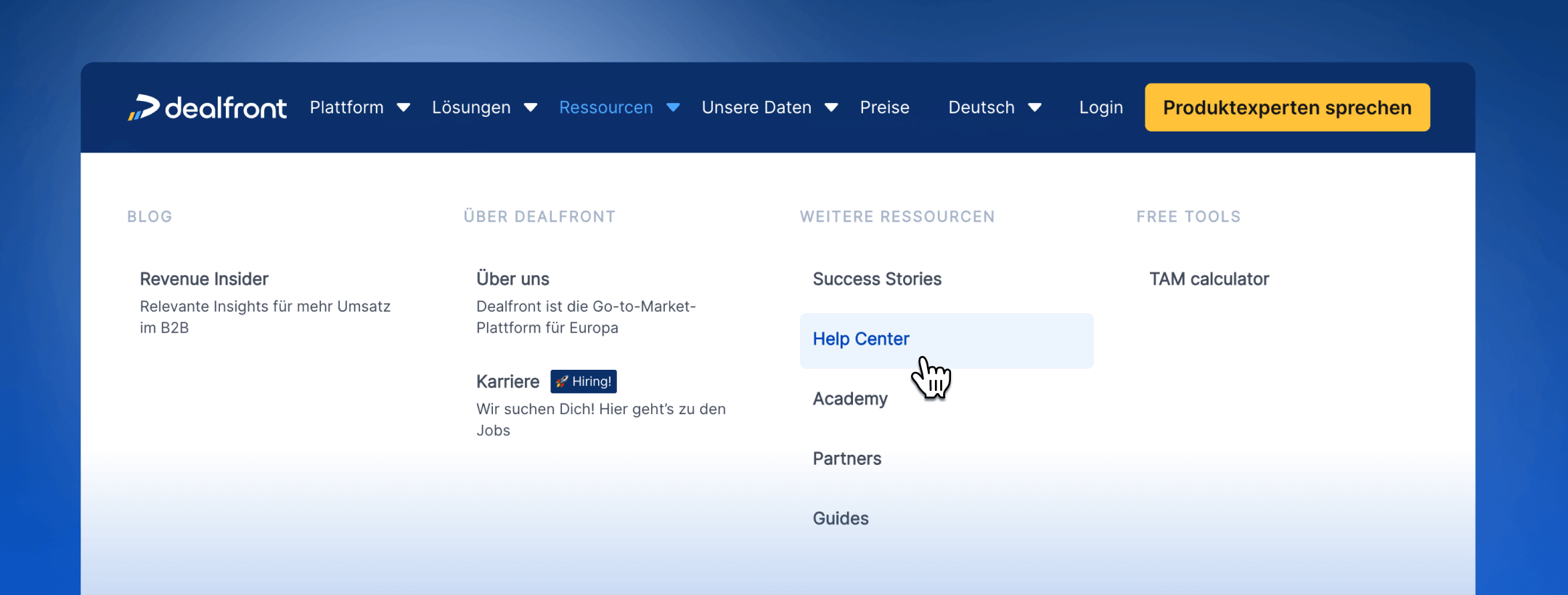 Help Center von Dealfront