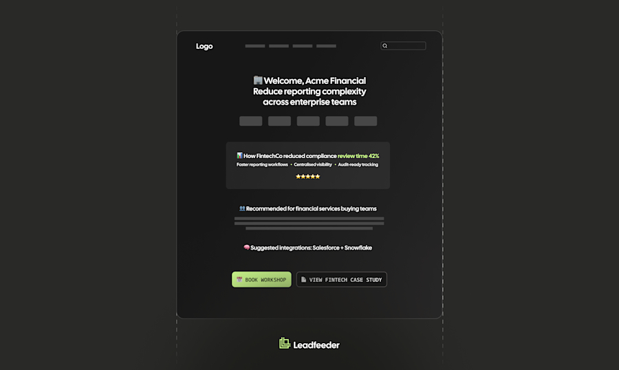 Example -9 – ABM landing pages