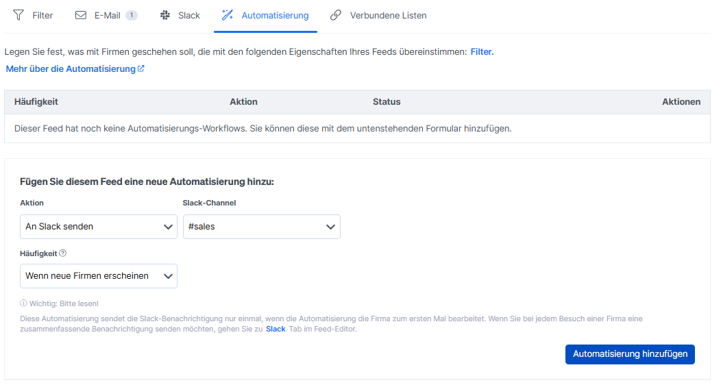 Wie man Benachrichtigungen fuer Sales Teams automatisieren kann