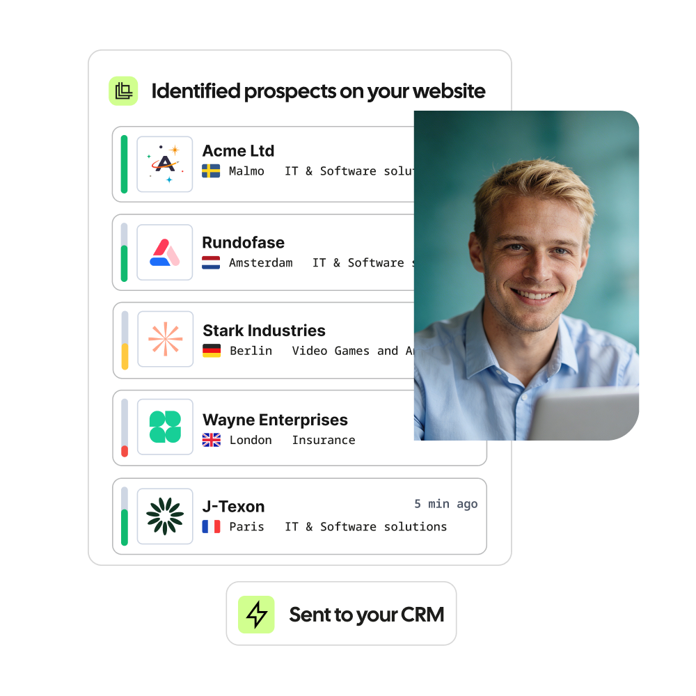 Idenitfy prospect on website