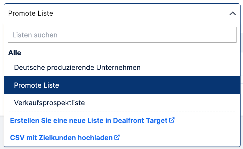 Listen in Dealfront Promote