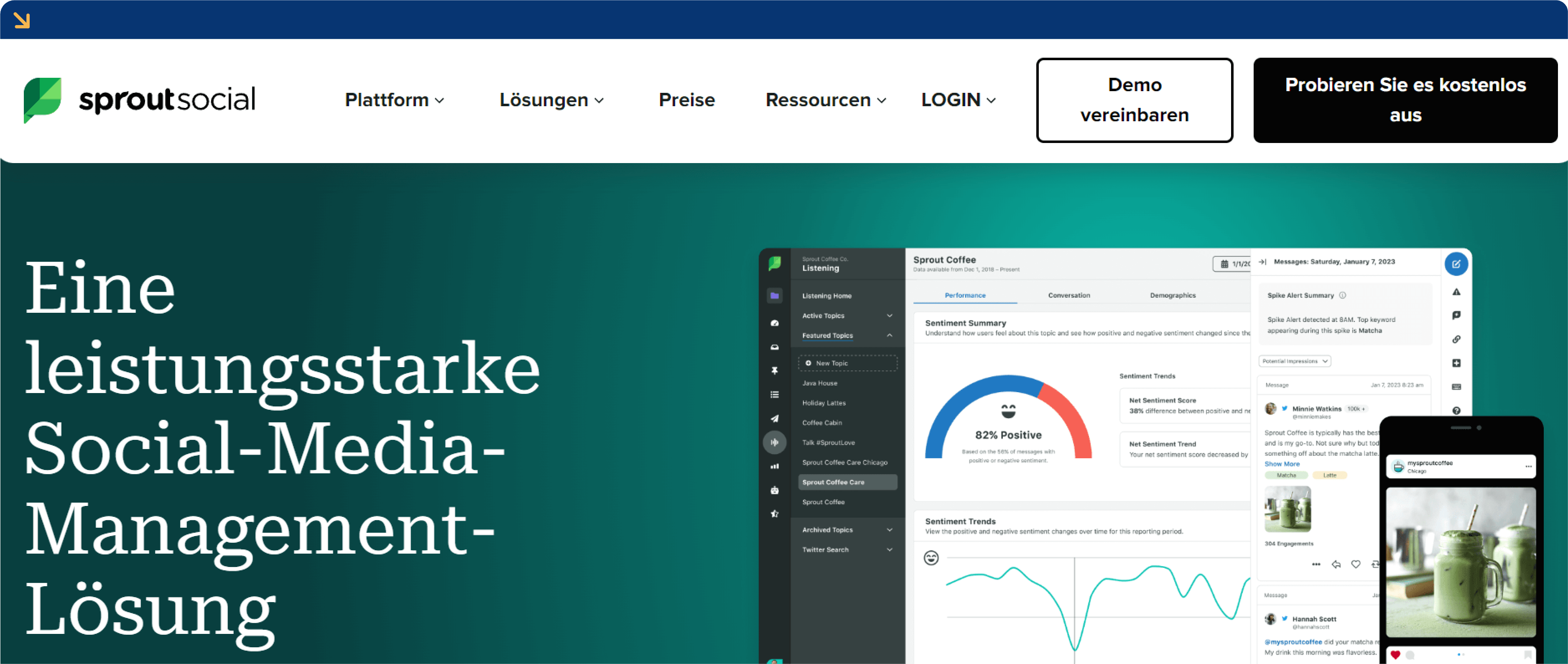 Growth Marketing Beispiel Sprout Social