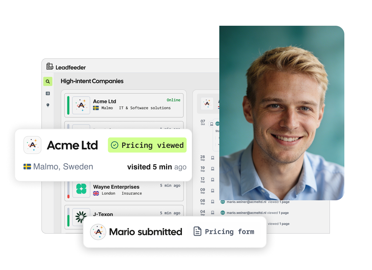 Web visitors identification hero