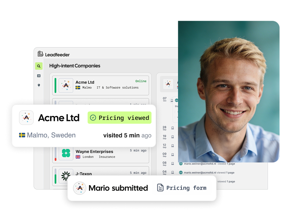 Web visitors identification hero