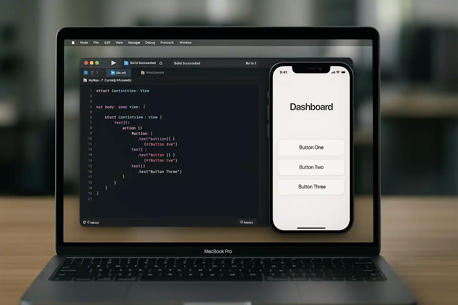 Xcode interface