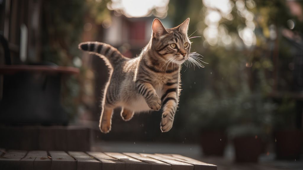 chat saut chute