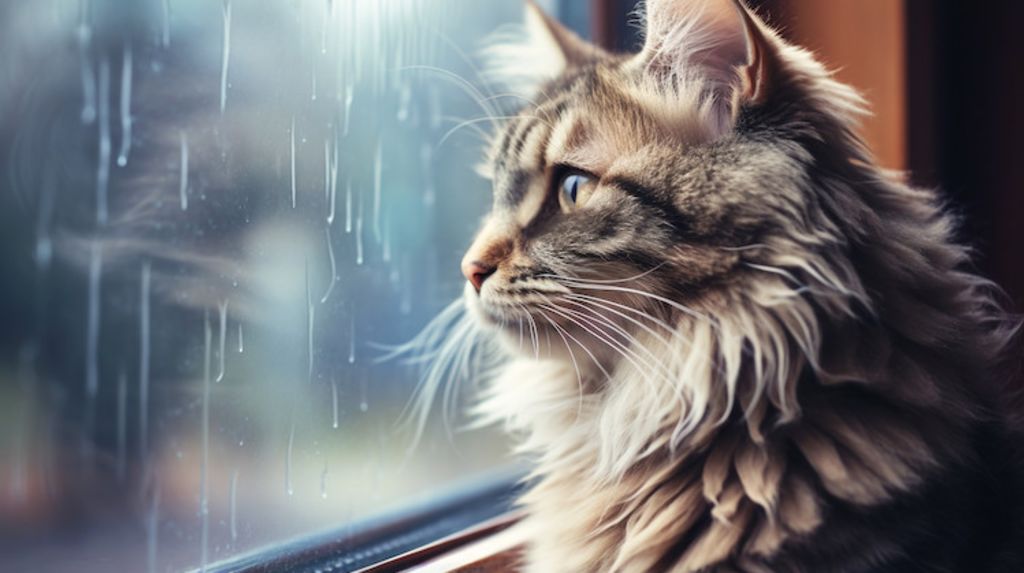 chat et pluie