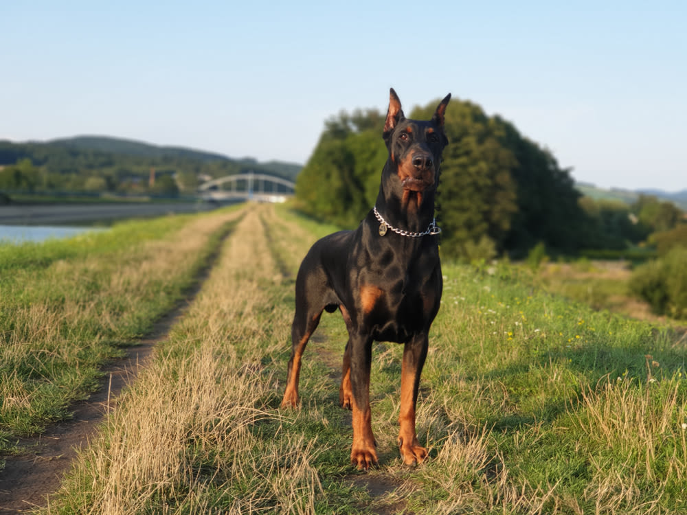 Dobermänner sind klassische Ein-Mann-Hunde