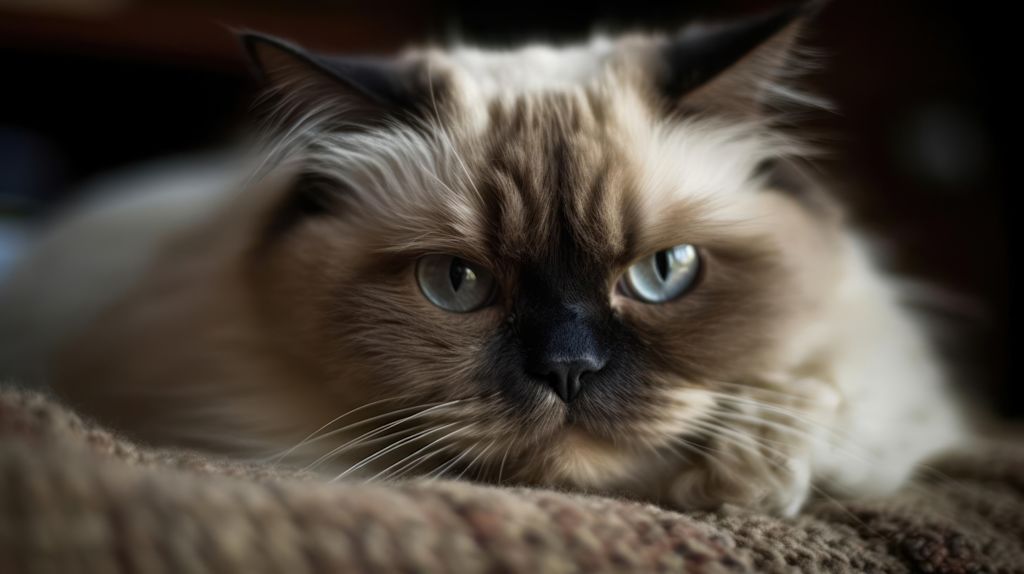 portrait de chat himalayen