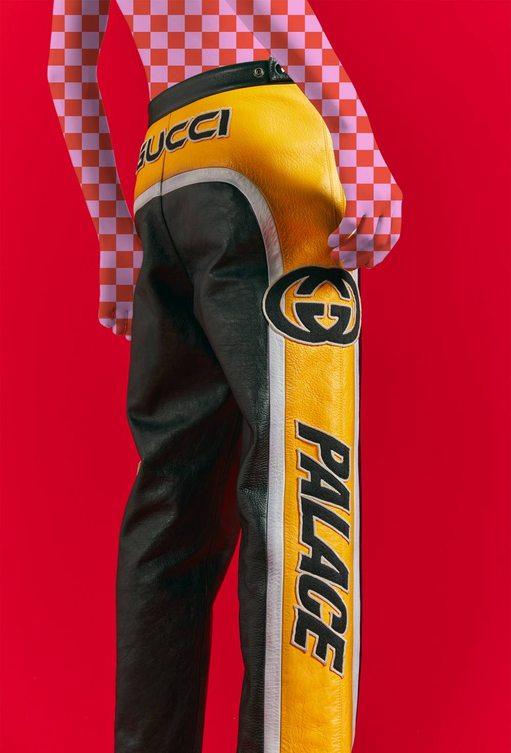 Leather pants with patches by Palace Gucci image #5