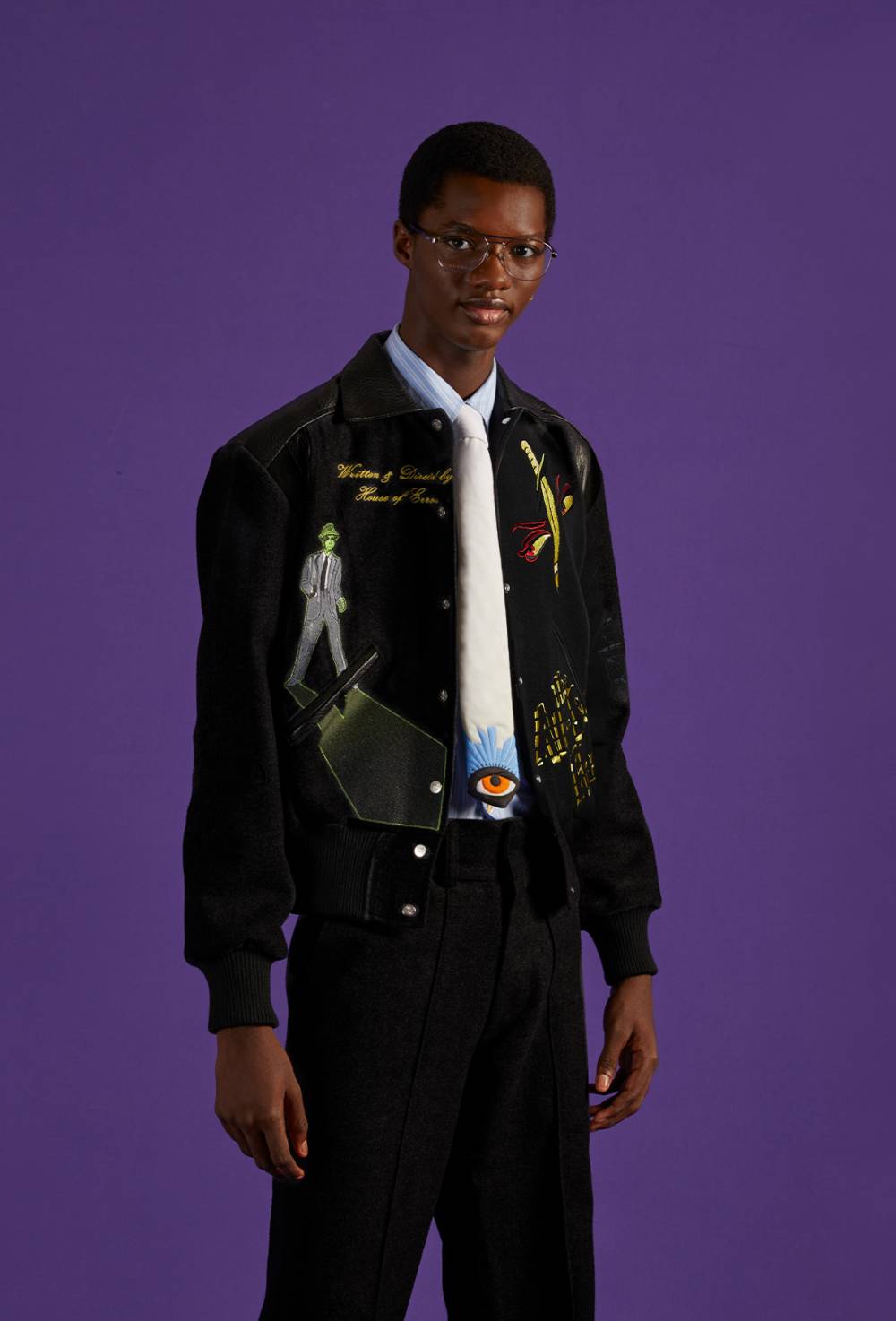 Embroidered varsity jacket by House of Errors image #3