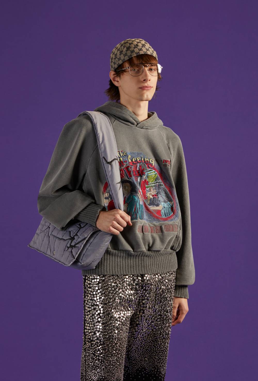 Dyed embroidered hoodie by House of Errors image #3