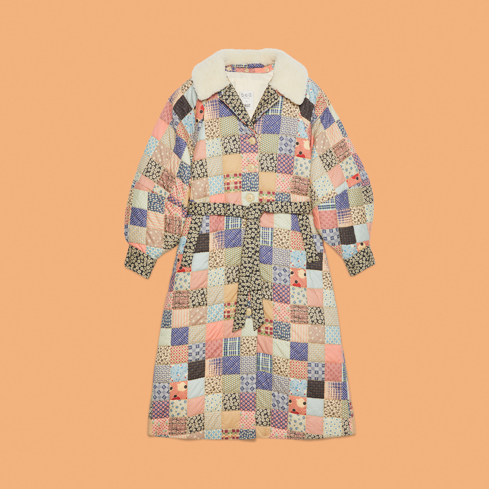 VAULT Gucci Val Chisone patchwork quilt coat