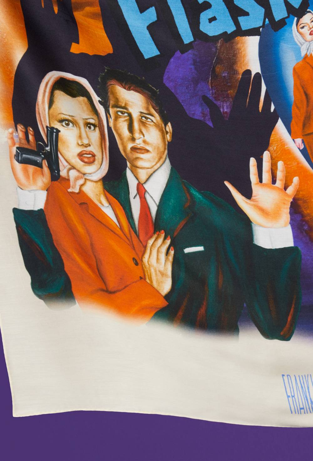 Poster printed silk scarf by House of Errors image #3