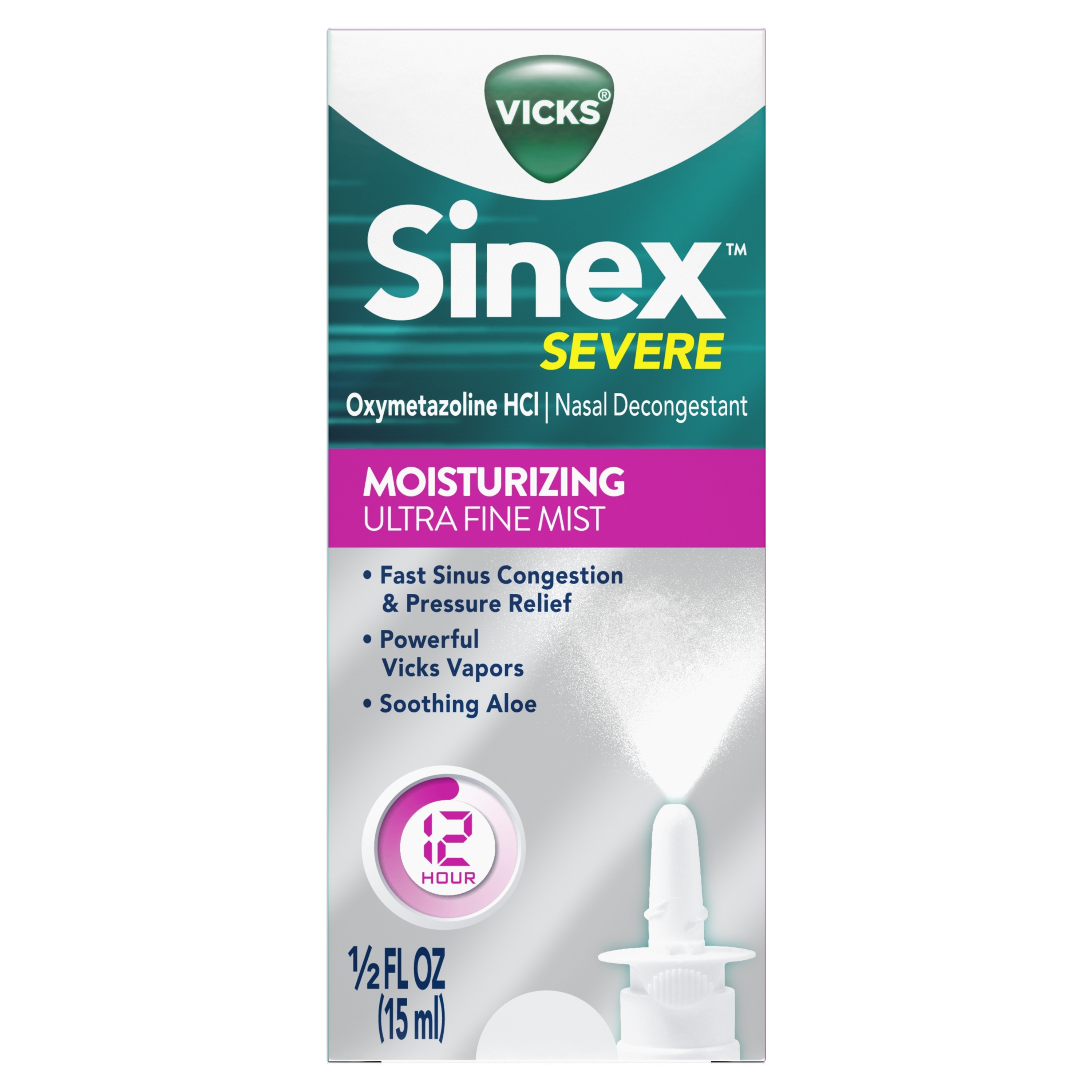 Vicks Sinex - Spray nasal severo, niebla ultra fina original, medicina  descongestionante, alivio de la nariz tapada debido al frío o alergia, y