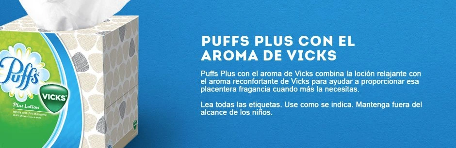 Puffs Plus® con el aroma de Vicks