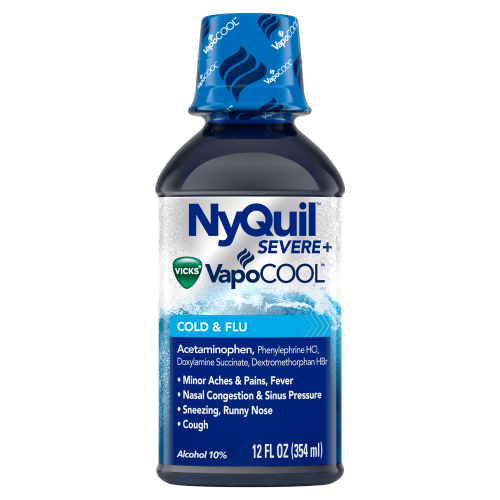 NyQuil Severe+ VapoCool Cold & Flu 12 fl oz