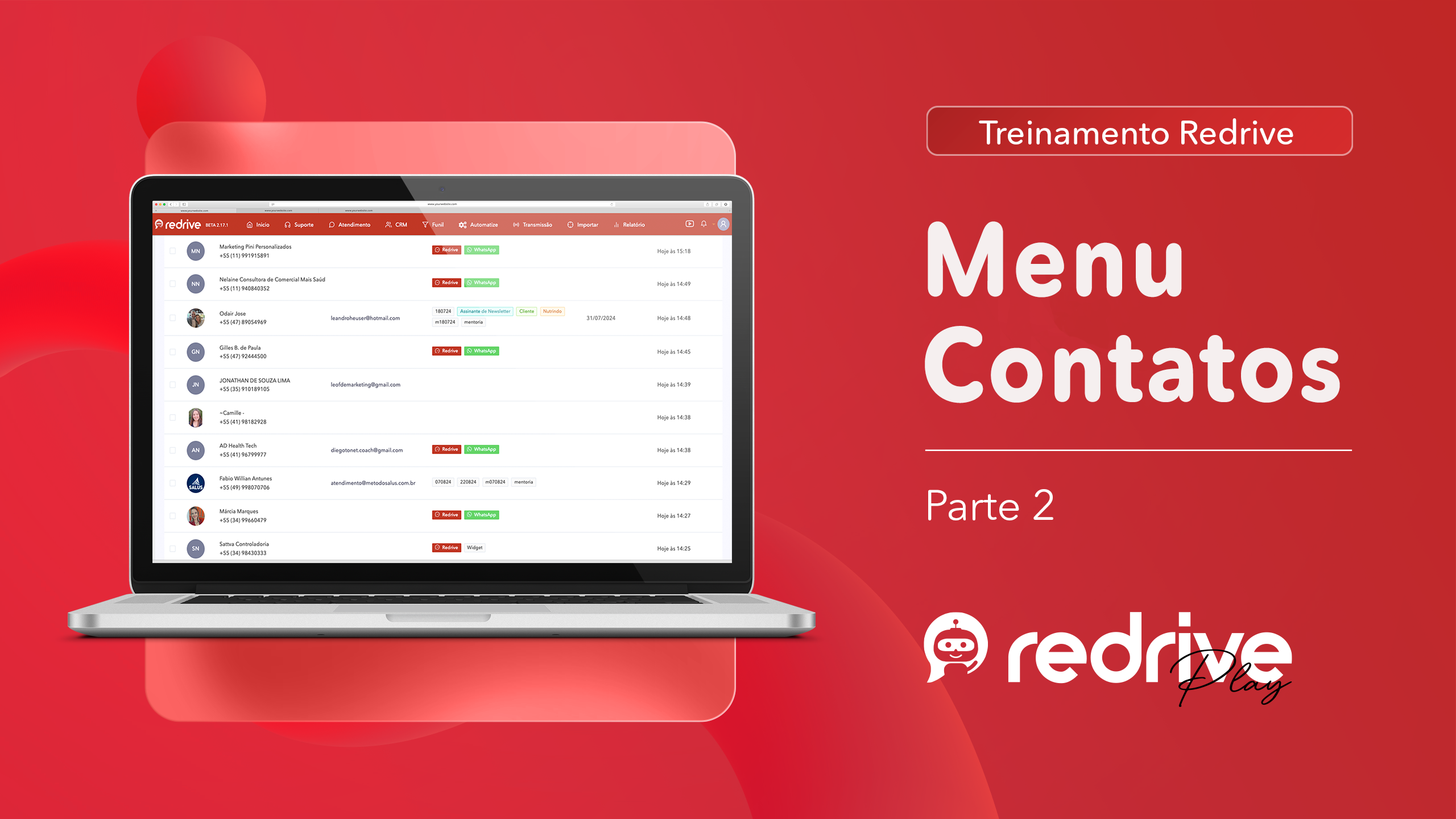Aprenda a usar o CRM/Contatos Redrive parte 2