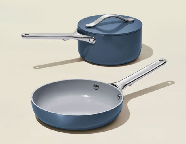 Caraway Mini Duo - Non-Stick Ceramic Mini Fry Pan (1.05 qt, 8) & Mini  Sauce Pan (1.75 qt) - Non Toxic, PTFE & PFOA Free - Oven Safe & Stovetop