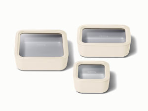 Food Storage Container Trio - Cream - Ecomm on White